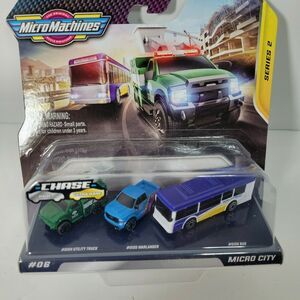 MICRO MACHINES CITY #06 3 Pack Series 2 2020 NEW Utility Truck Bus Warlander